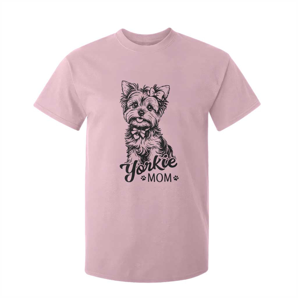 Yorkshire Terrier Mom T Shirt For Kid Cute Yorkie Mama Puppy Gift TS12 Light Pink Print Your Wear