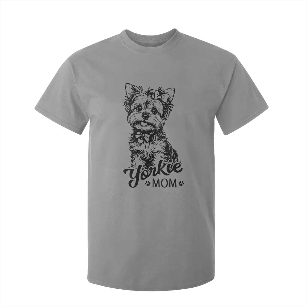 Yorkshire Terrier Mom T Shirt For Kid Cute Yorkie Mama Puppy Gift TS12 Sport Gray Print Your Wear