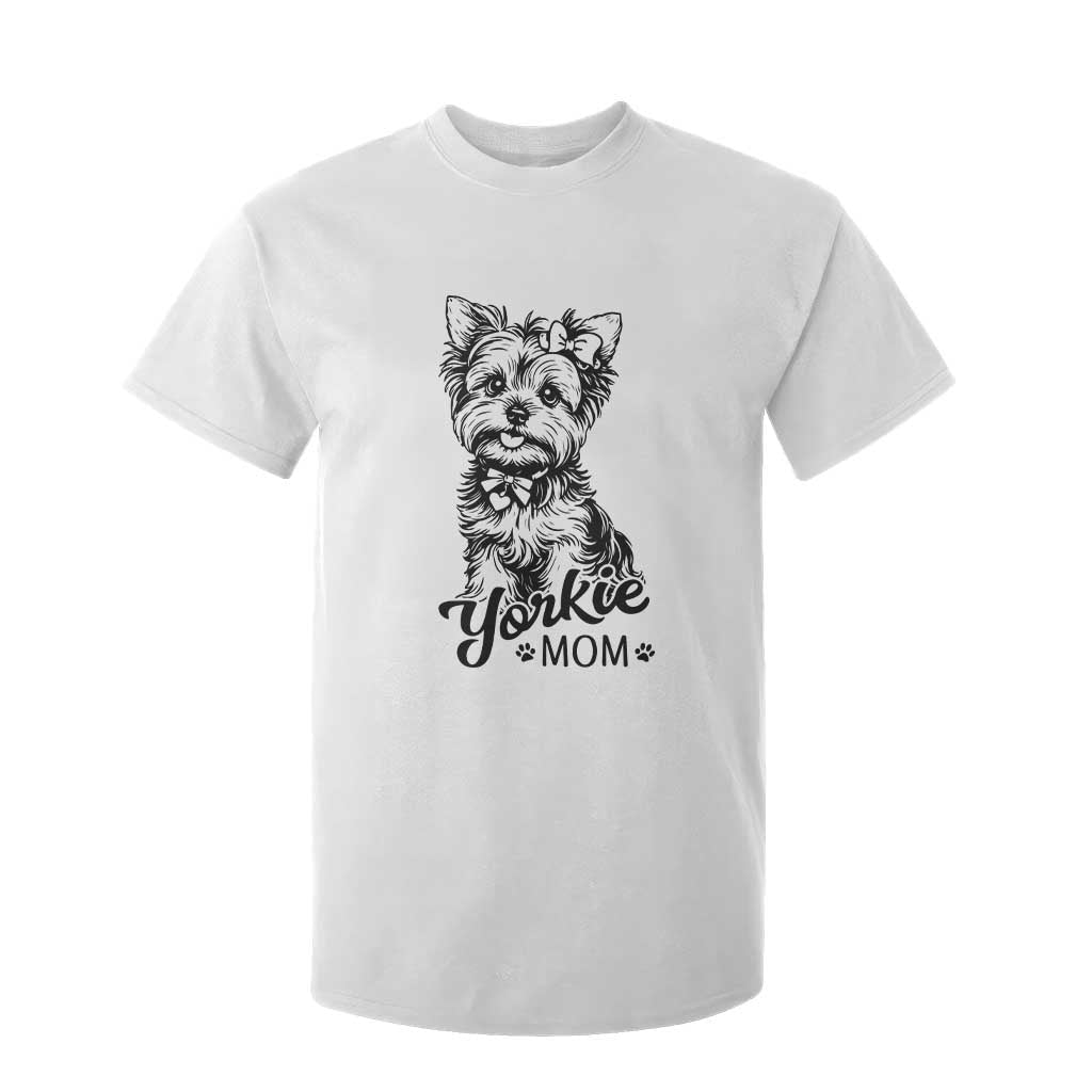 Yorkshire Terrier Mom T Shirt For Kid Cute Yorkie Mama Puppy Gift TS12 White Print Your Wear