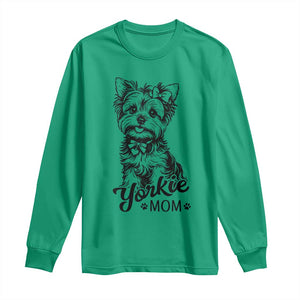 Yorkshire Terrier Mom Long Sleeve Shirt Cute Yorkie Mama Puppy Gift TS12 Irish Green Print Your Wear
