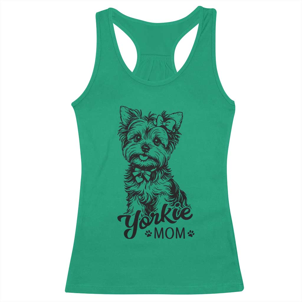 Yorkshire Terrier Mom Racerback Tank Top Cute Yorkie Mama Puppy Gift TS12 Irish Green Print Your Wear