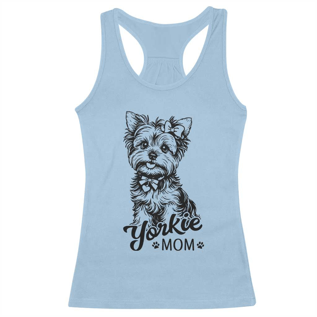 Yorkshire Terrier Mom Racerback Tank Top Cute Yorkie Mama Puppy Gift TS12 Light Blue Print Your Wear