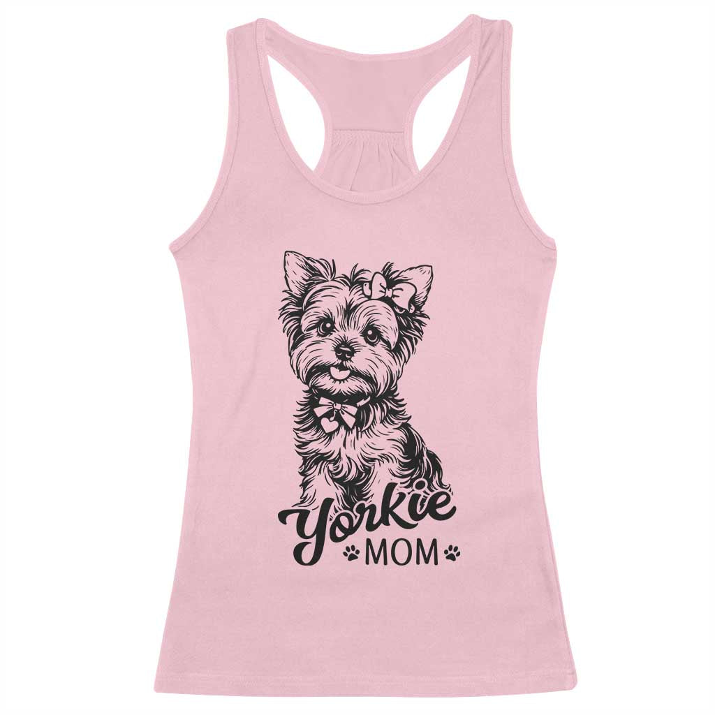 Yorkshire Terrier Mom Racerback Tank Top Cute Yorkie Mama Puppy Gift TS12 Light Pink Print Your Wear