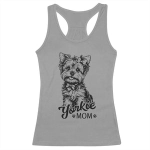 Yorkshire Terrier Mom Racerback Tank Top Cute Yorkie Mama Puppy Gift TS12 Sport Gray Print Your Wear