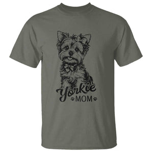 Yorkshire Terrier Mom T Shirt Cute Yorkie Mama Puppy Gift TS12 Military Green Print Your Wear