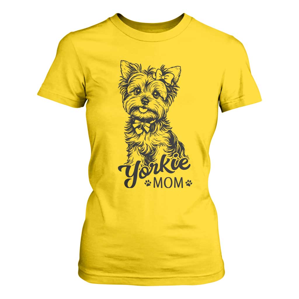 Yorkshire Terrier Mom T Shirt For Women Cute Yorkie Mama Puppy Gift TS12 Daisy Print Your Wear