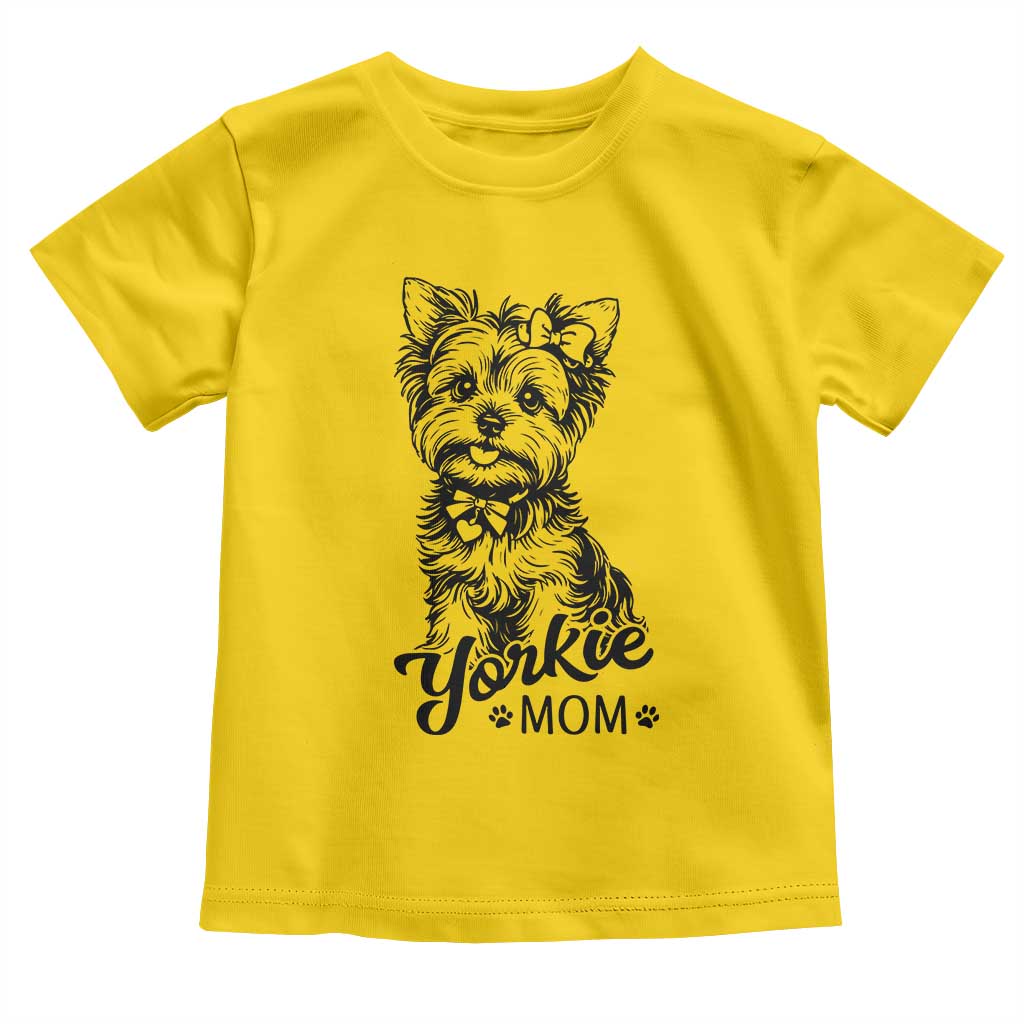 Yorkshire Terrier Mom Toddler T Shirt Cute Yorkie Mama Puppy Gift TS12 Daisy Print Your Wear