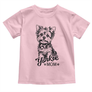 Yorkshire Terrier Mom Toddler T Shirt Cute Yorkie Mama Puppy Gift TS12 Light Pink Print Your Wear