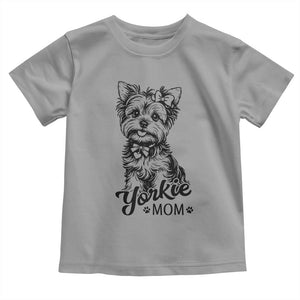 Yorkshire Terrier Mom Toddler T Shirt Cute Yorkie Mama Puppy Gift TS12 Sport Gray Print Your Wear