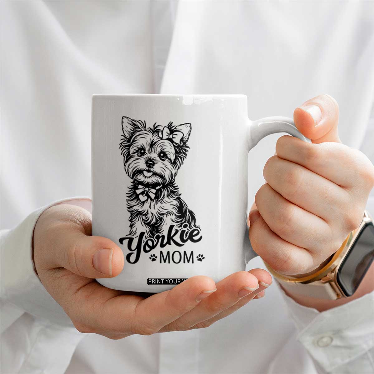 Yorkshire Terrier Mom Coffee Mug Cute Yorkie Mama Puppy Gift TS12 Print Your Wear