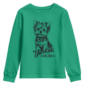 Yorkshire Terrier Mom Youth Sweatshirt Cute Yorkie Mama Puppy Gift TS12 Irish Green Print Your Wear