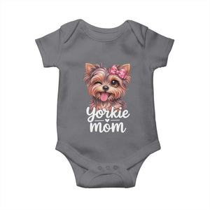 Yorkshire Terrier Dog Mom Baby Onesie Cute Yorkie Puppy Gift TS12 Charcoal Print Your Wear