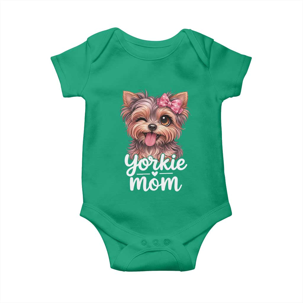 Yorkshire Terrier Dog Mom Baby Onesie Cute Yorkie Puppy Gift TS12 Irish Green Print Your Wear