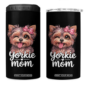 Yorkshire Terrier Dog Mom 4 in 1 Can Cooler Tumbler Cute Yorkie Puppy Gift TS12 One Size: 16 oz Black Print Your Wear