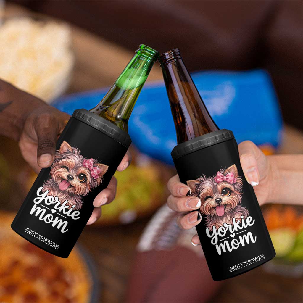 Yorkshire Terrier Dog Mom 4 in 1 Can Cooler Tumbler Cute Yorkie Puppy Gift TS12 Print Your Wear