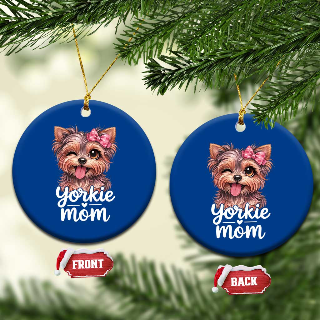 Yorkshire Terrier Dog Mom Ceramic Ornament Cute Yorkie Puppy Gift TS12 1pc Blue Print Your Wear