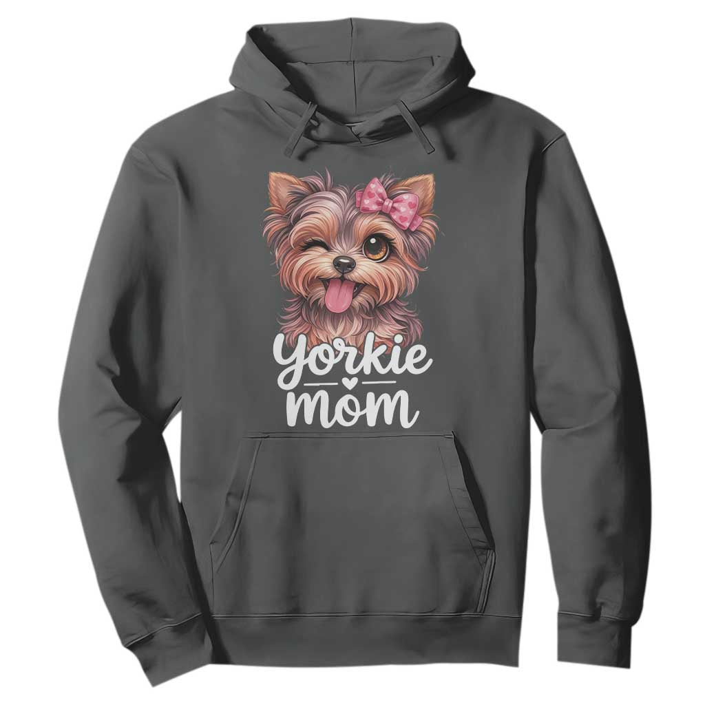 Yorkshire Terrier Dog Mom Hoodie Cute Yorkie Puppy Gift TS12 Dark Heather Print Your Wear