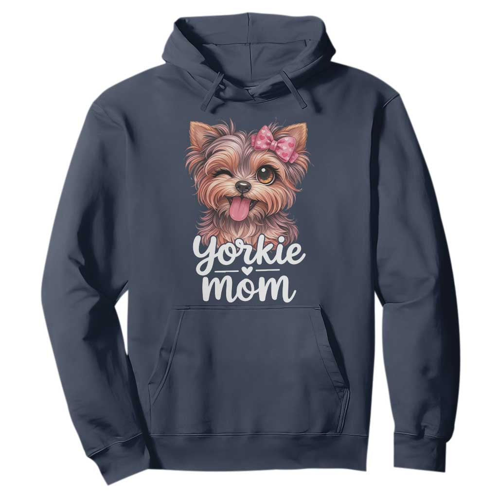 Yorkshire Terrier Dog Mom Hoodie Cute Yorkie Puppy Gift TS12 Navy Print Your Wear