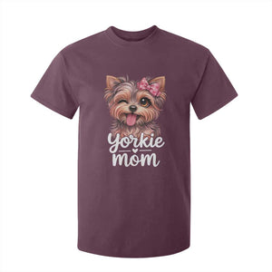 Yorkshire Terrier Dog Mom T Shirt For Kid Cute Yorkie Puppy Gift TS12 Maroon Print Your Wear