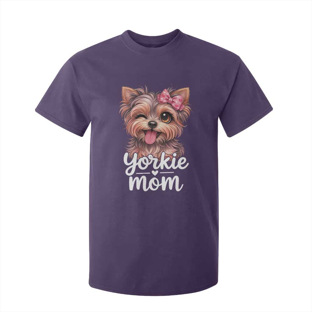 Yorkshire Terrier Dog Mom T Shirt For Kid Cute Yorkie Puppy Gift TS12 Purple Print Your Wear