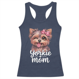 Yorkshire Terrier Dog Mom Racerback Tank Top Cute Yorkie Puppy Gift TS12 Navy Print Your Wear