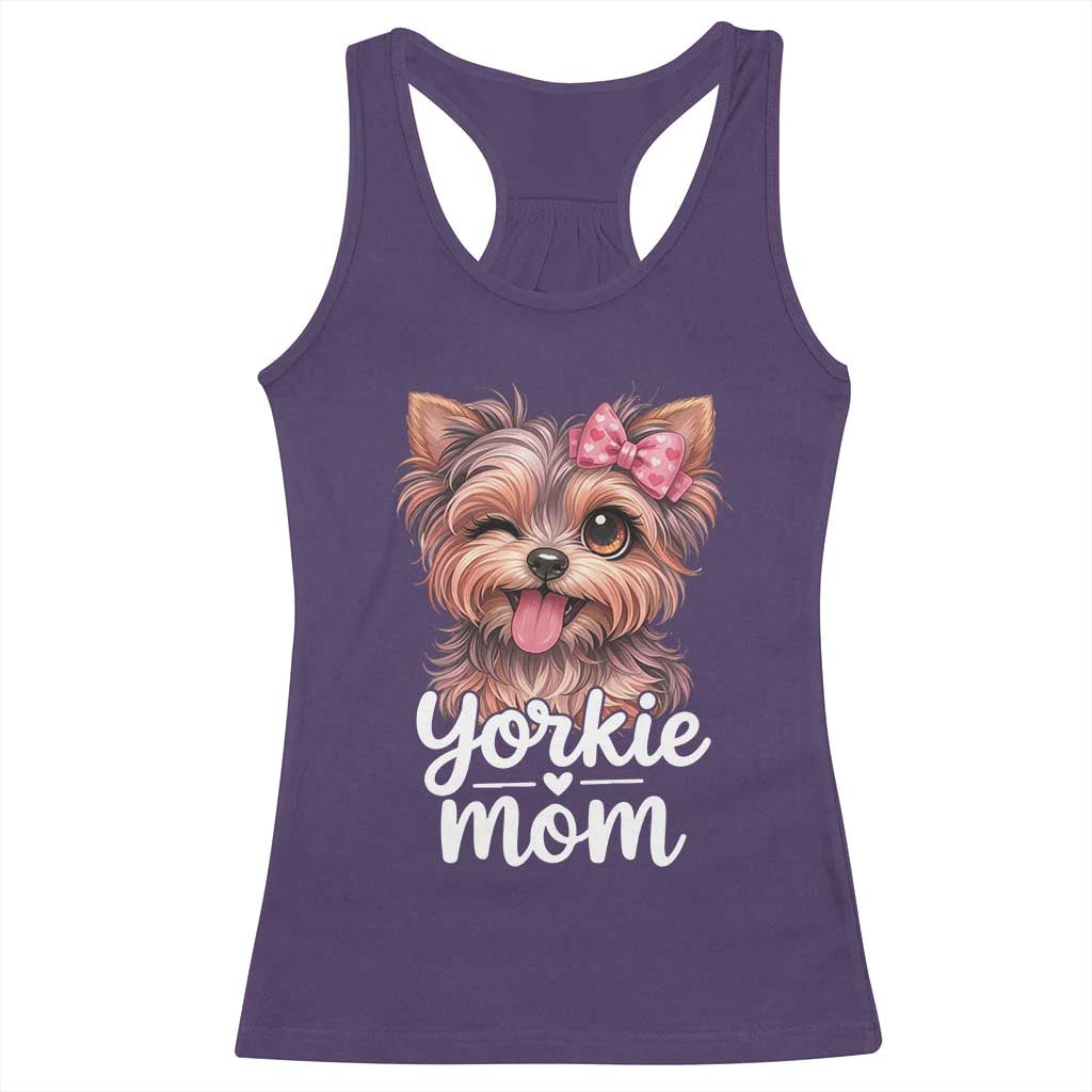 Yorkshire Terrier Dog Mom Racerback Tank Top Cute Yorkie Puppy Gift TS12 Purple Print Your Wear