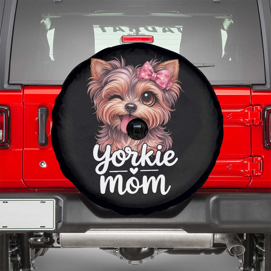 Yorkshire Terrier Dog Mom Spare Tire Cover Cute Yorkie Puppy Gift TS12 Black Print Your Wear