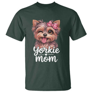 Yorkshire Terrier Dog Mom T Shirt Cute Yorkie Puppy Gift TS12 Dark Forest Green Print Your Wear