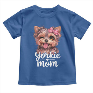 Yorkshire Terrier Dog Mom Toddler T Shirt Cute Yorkie Puppy Gift TS12 Royal Blue Print Your Wear