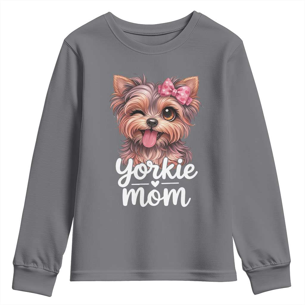 Yorkshire Terrier Dog Mom Youth Sweatshirt Cute Yorkie Puppy Gift