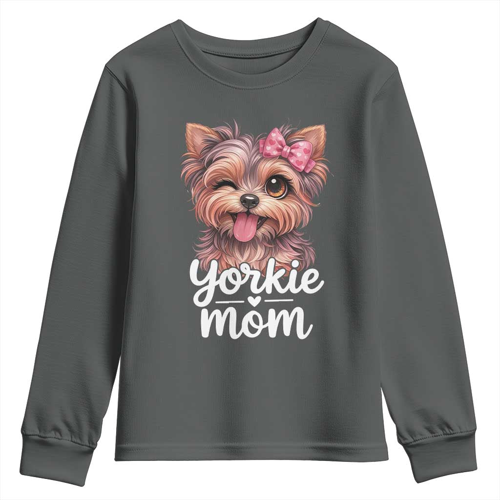 Yorkshire Terrier Dog Mom Youth Sweatshirt Cute Yorkie Puppy Gift