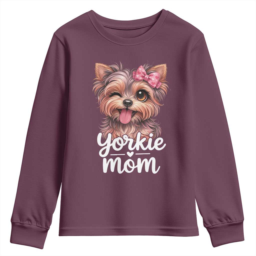 Yorkshire Terrier Dog Mom Youth Sweatshirt Cute Yorkie Puppy Gift