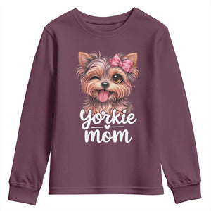 Yorkshire Terrier Dog Mom Youth Sweatshirt Cute Yorkie Puppy Gift