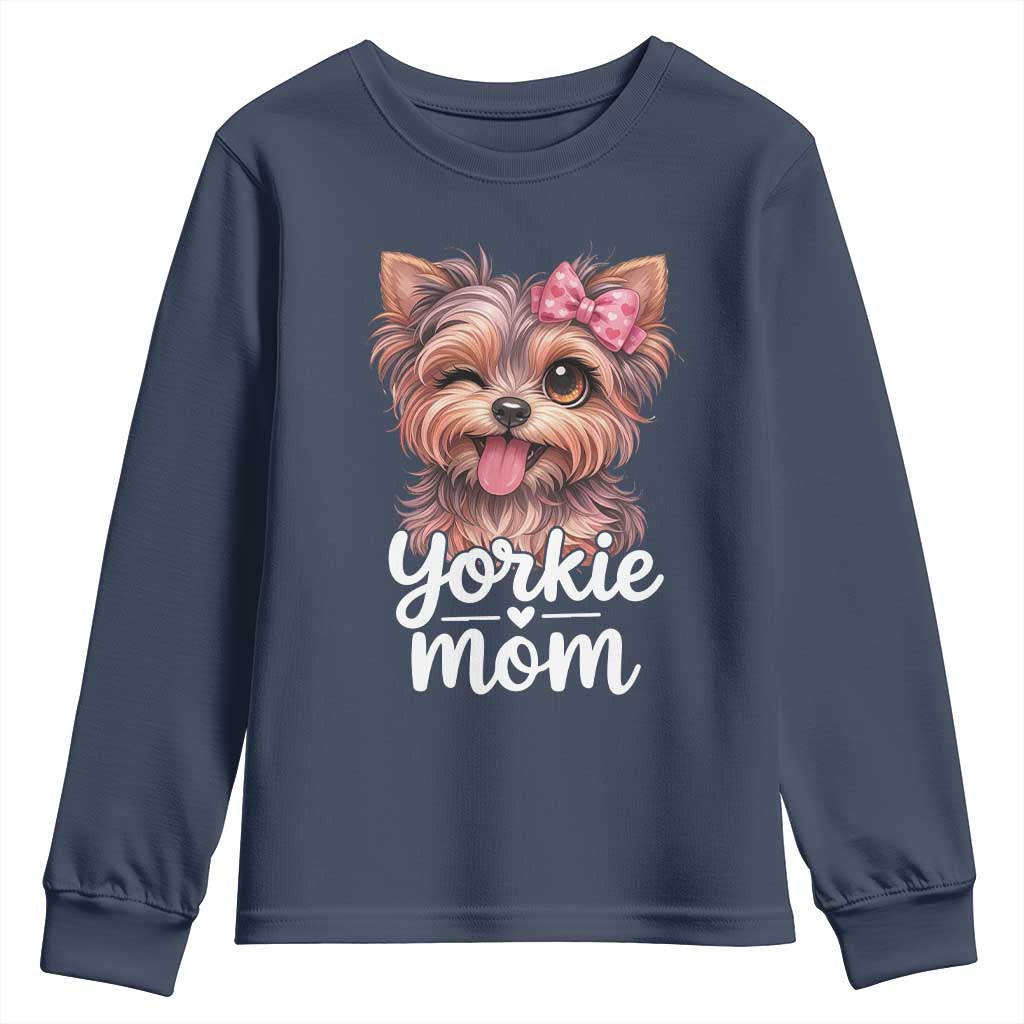 Yorkshire Terrier Dog Mom Youth Sweatshirt Cute Yorkie Puppy Gift
