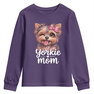 Yorkshire Terrier Dog Mom Youth Sweatshirt Cute Yorkie Puppy Gift