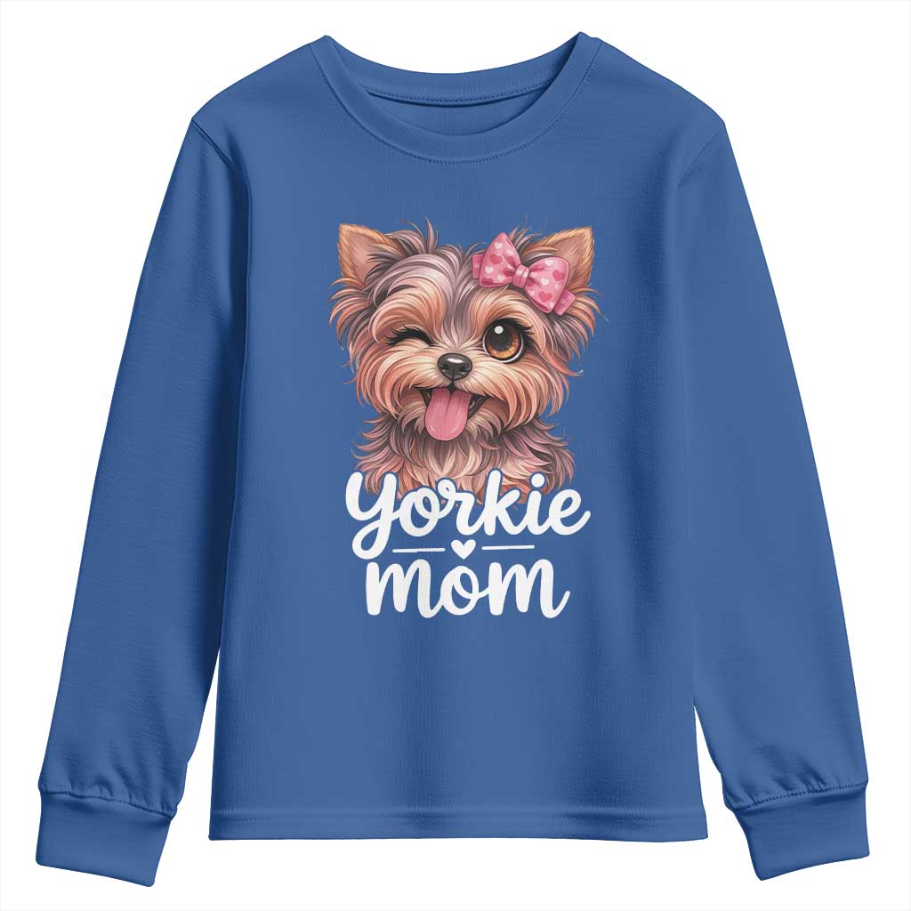 Yorkshire Terrier Dog Mom Youth Sweatshirt Cute Yorkie Puppy Gift