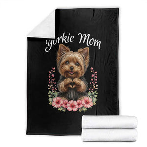 Cute Yorkie Mama Throw Blanket Yorkshire Terrier Dog Lover TS12 Black Print Your Wear