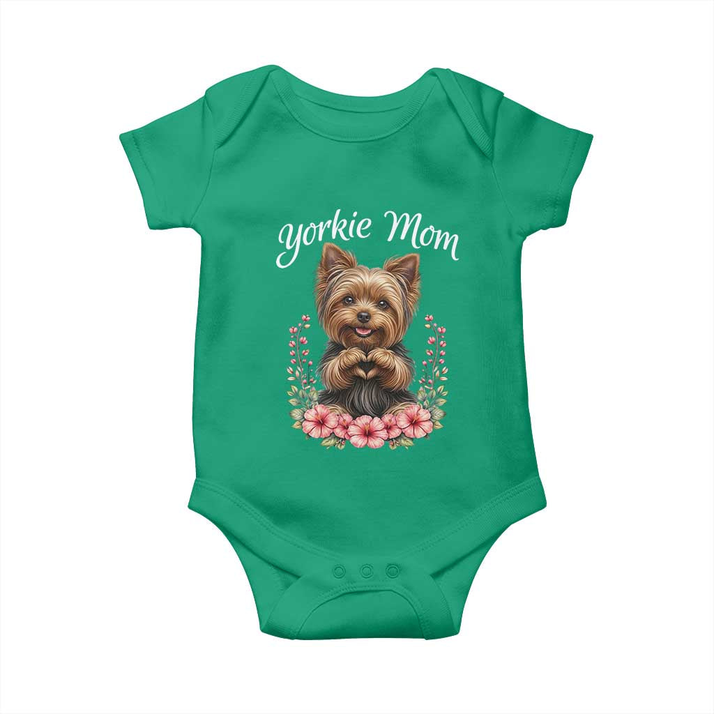 Cute Yorkie Mama Baby Onesie Yorkshire Terrier Dog Lover TS12 Irish Green Print Your Wear