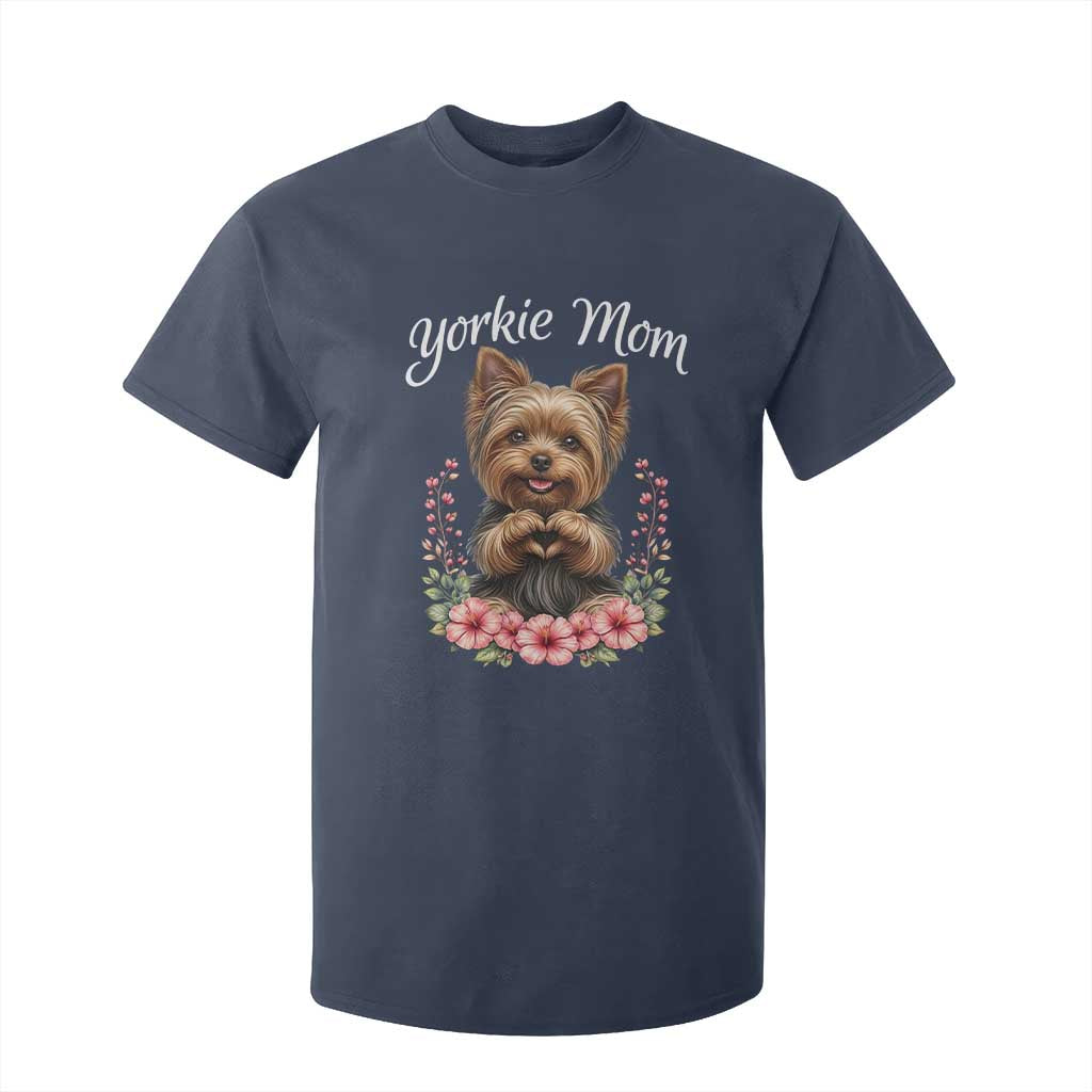 Cute Yorkie Mama T Shirt For Kid Yorkshire Terrier Dog Lover TS12 Navy Print Your Wear