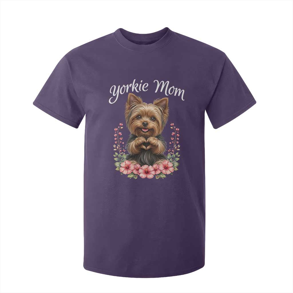 Cute Yorkie Mama T Shirt For Kid Yorkshire Terrier Dog Lover TS12 Purple Print Your Wear