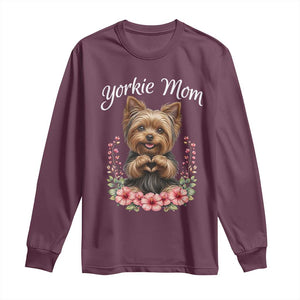 Cute Yorkie Mama Long Sleeve Shirt Yorkshire Terrier Dog Lover