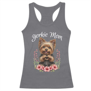 Cute Yorkie Mama Racerback Tank Top Yorkshire Terrier Dog Lover TS12 Charcoal Print Your Wear