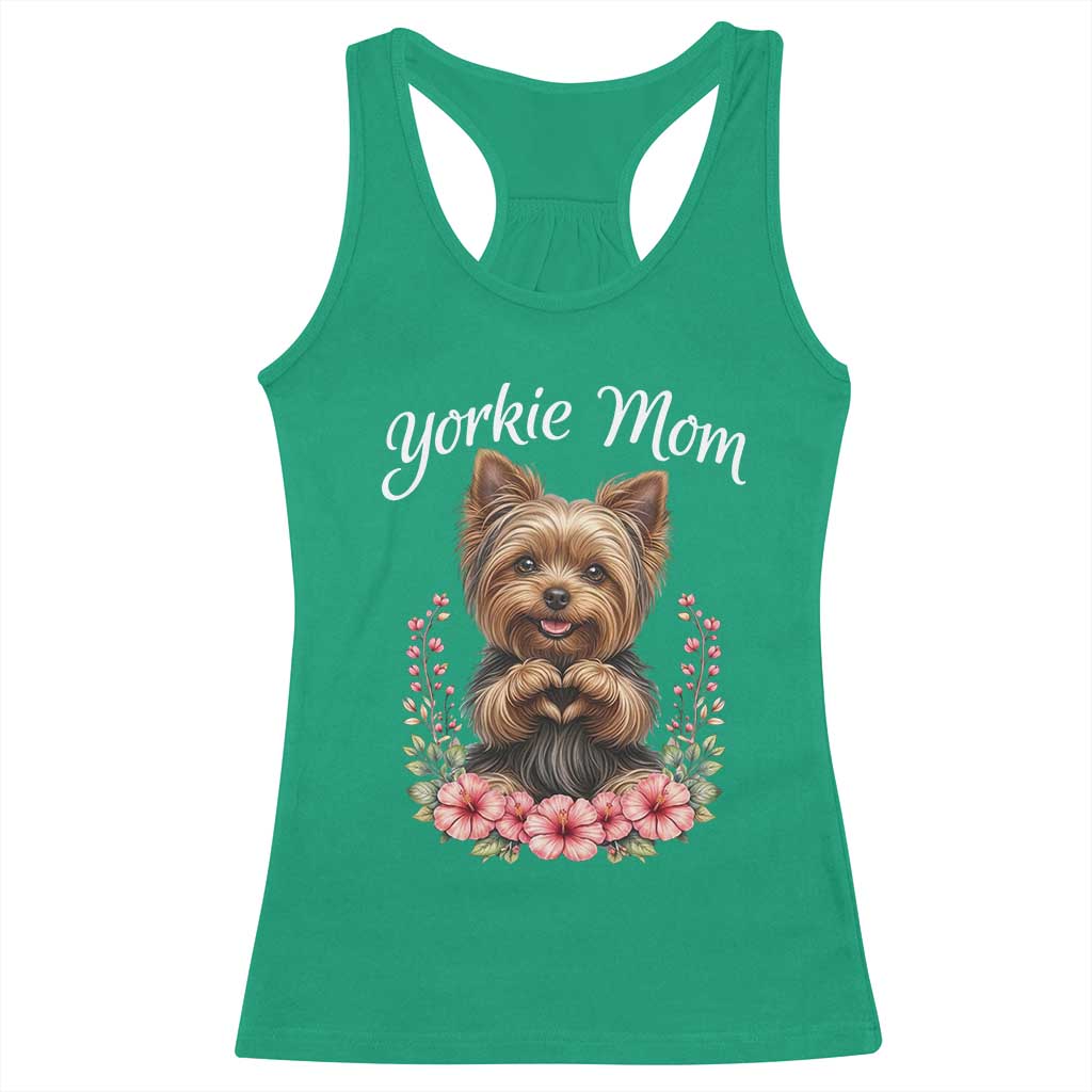 Cute Yorkie Mama Racerback Tank Top Yorkshire Terrier Dog Lover TS12 Irish Green Print Your Wear