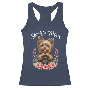 Cute Yorkie Mama Racerback Tank Top Yorkshire Terrier Dog Lover TS12 Navy Print Your Wear