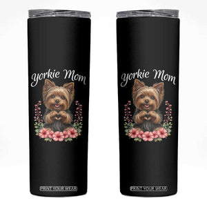 Cute Yorkie Mama Skinny Tumbler Yorkshire Terrier Dog Lover TS12 Black Print Your Wear