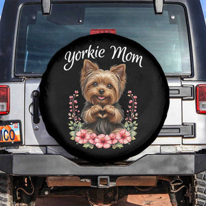 Cute Yorkie Mama Spare Tire Cover Yorkshire Terrier Dog Lover TS12 No hole Black Print Your Wear