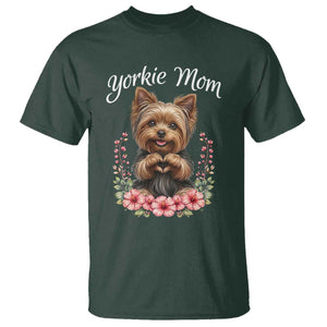 Cute Yorkie Mama T Shirt Yorkshire Terrier Dog Lover TS12 Dark Forest Green Print Your Wear
