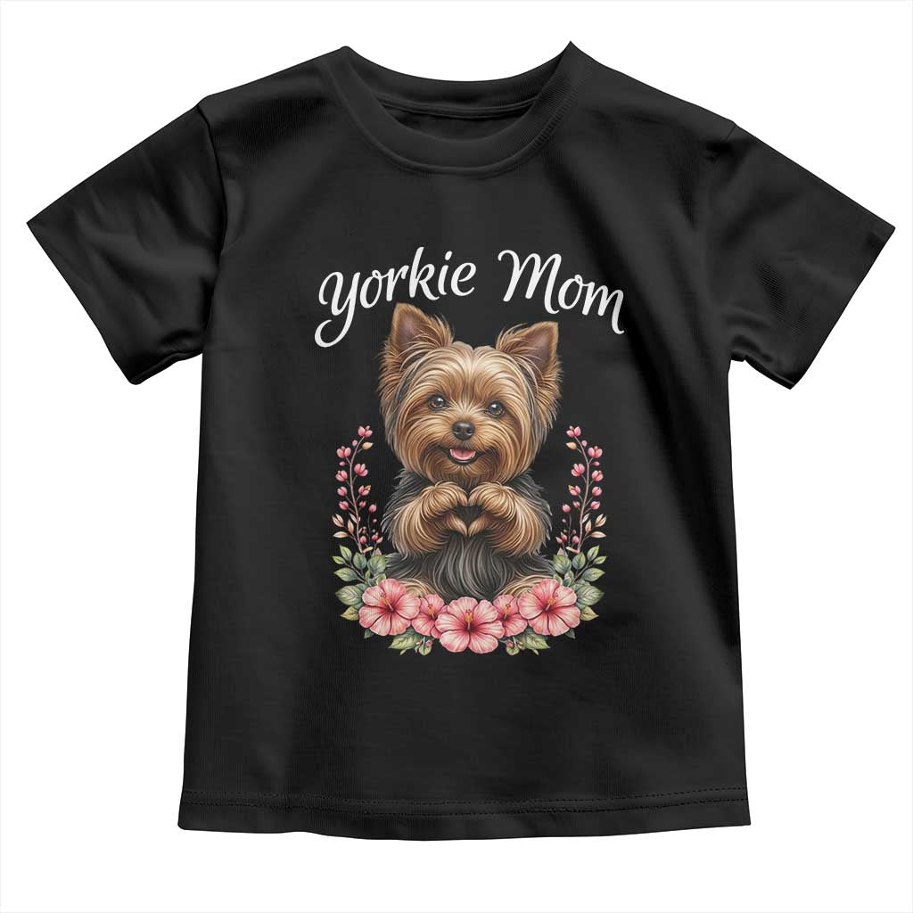 Cute Yorkie Mama Toddler T Shirt Yorkshire Terrier Dog Lover TS12 Black Print Your Wear