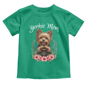Cute Yorkie Mama Toddler T Shirt Yorkshire Terrier Dog Lover TS12 Irish Green Print Your Wear