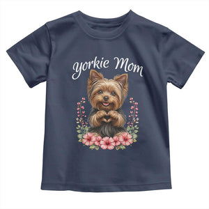 Cute Yorkie Mama Toddler T Shirt Yorkshire Terrier Dog Lover TS12 Navy Print Your Wear